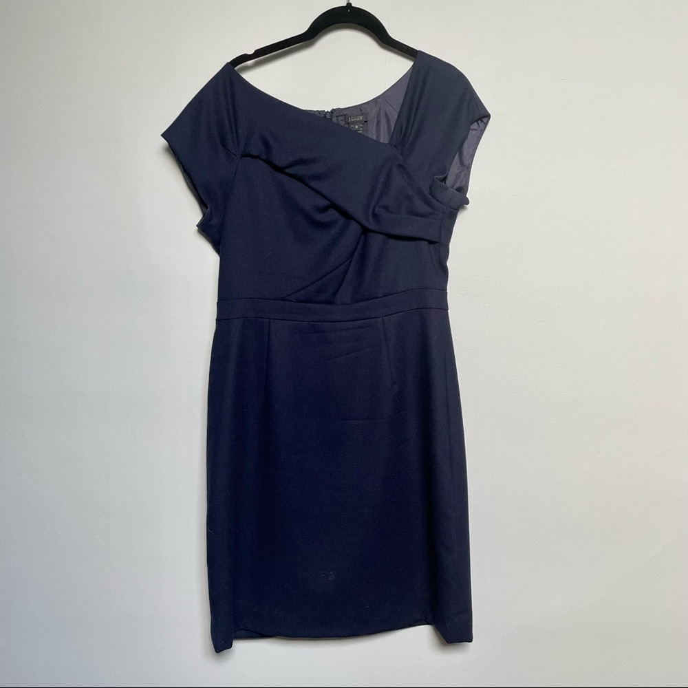 J. Crew Navy Wool Career Dress